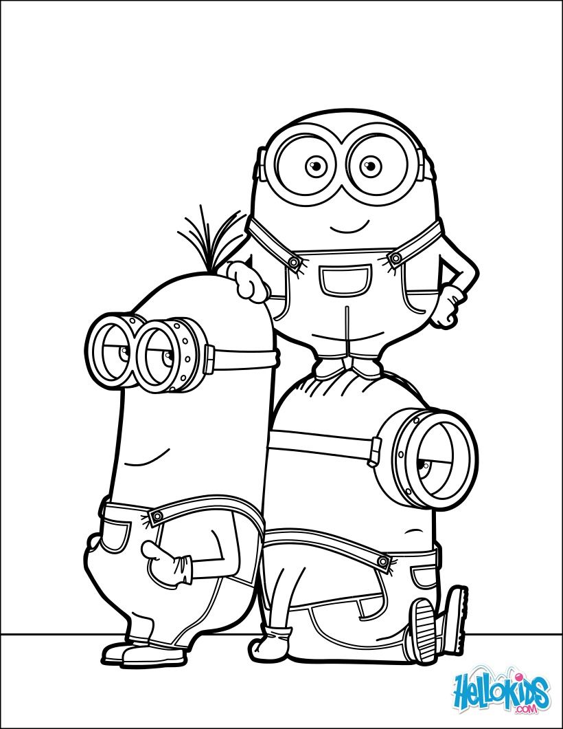 820x1060 Minions Coloring Page. More Minions And Movies Coloring Sheets