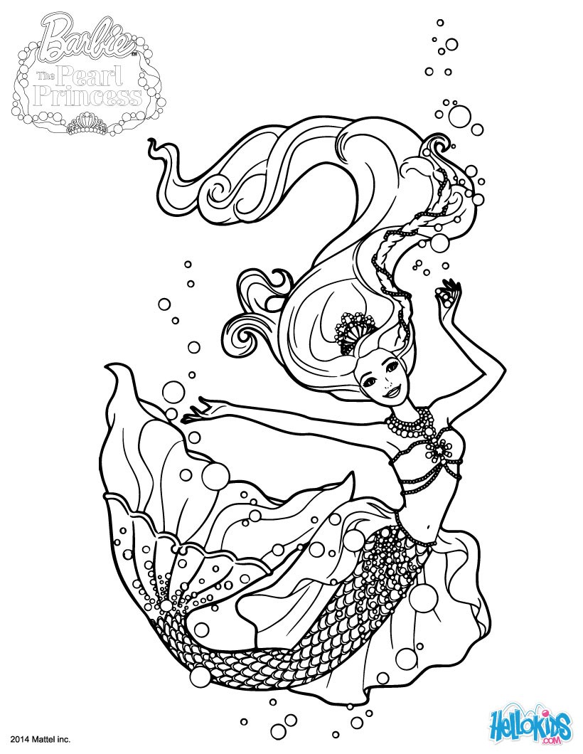 820x1060 Barbie The Pearl Princess Coloring Pages Kids Coloring