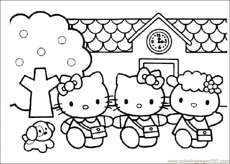 794x567 Hello Kitty Coloring Page