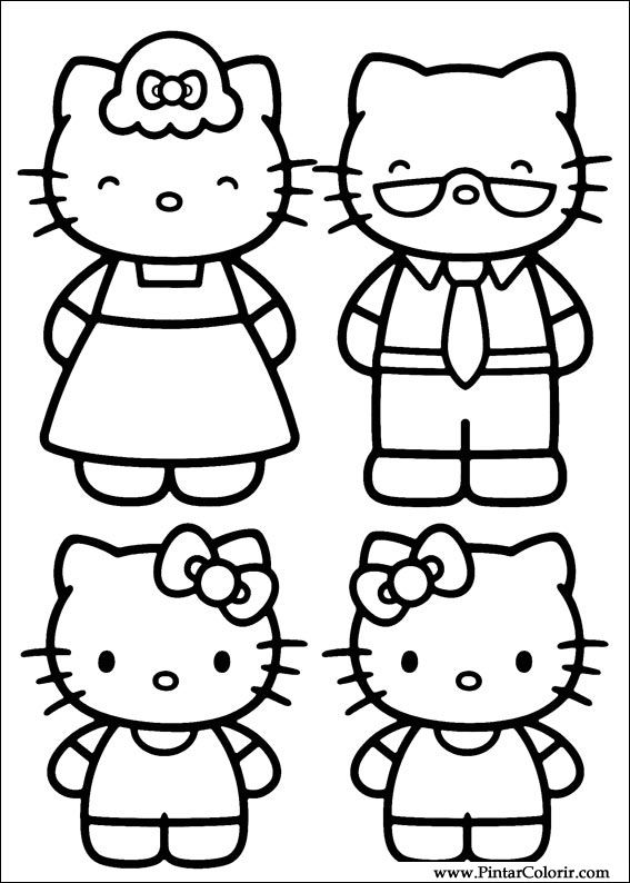 567x794 Drawings To Paint Amp Colour Hello Kitty