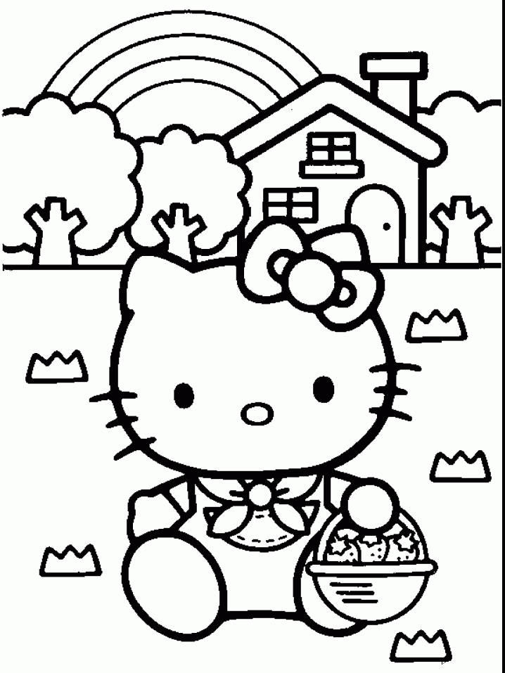 718x957 Hello Kitty Coloring Pages