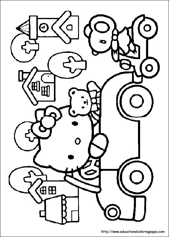 567x794 Hello Kitty Coloring Pages Free For Kids