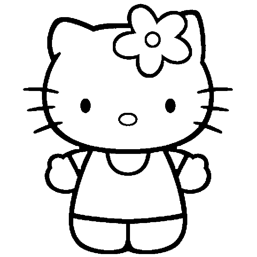 870x870 Hello Kitty Free Coloring Page For Gilrs Cute Pages