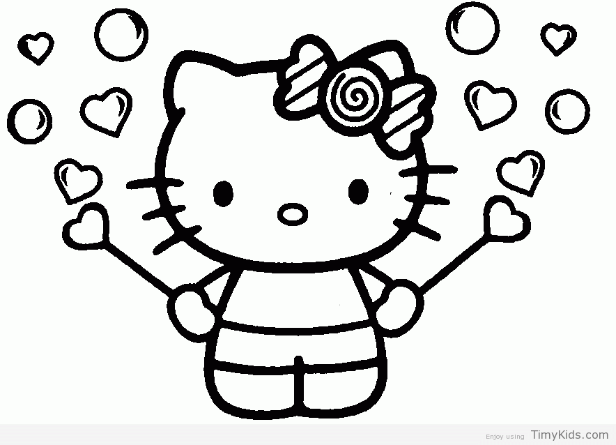 884x638 Coloring Pages Hello Kitty Timykids