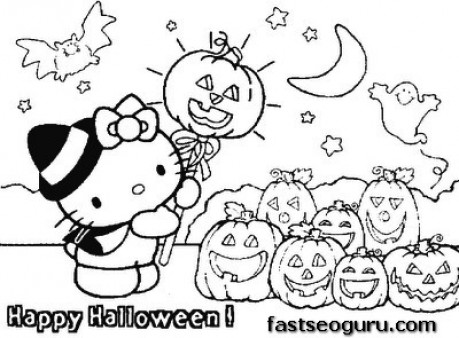 459x338 Halloween Hello Kitty Line Drawings Simple Pictures To Draw Hello