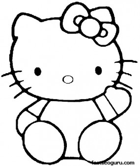 285x338 Printable Hello Kitty Coloring Pages For Kids