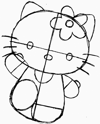 350x433 Step 6 Drawing Hello Kitty In Easy Steps Tutorial