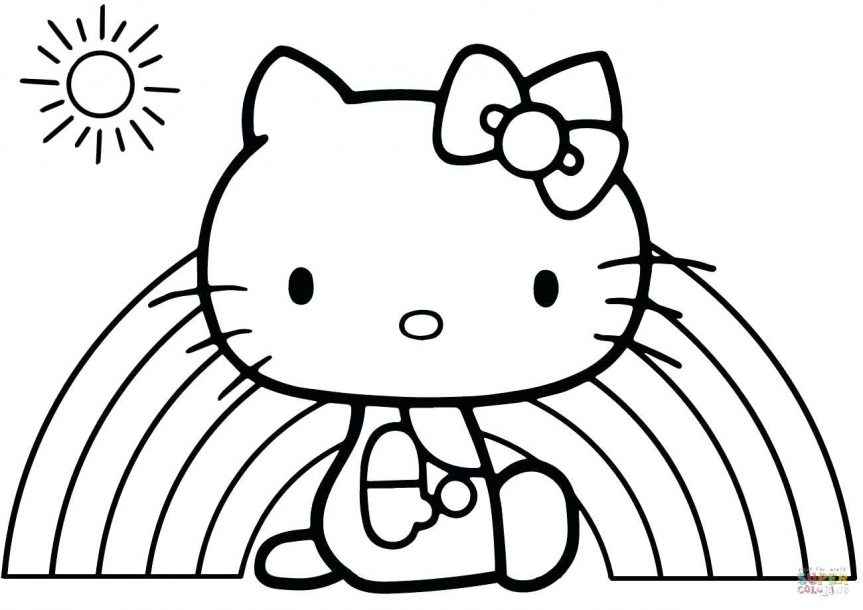 863x610 Coloring Pages Hello Kitty How To Draw Step By Cute Baby Cat