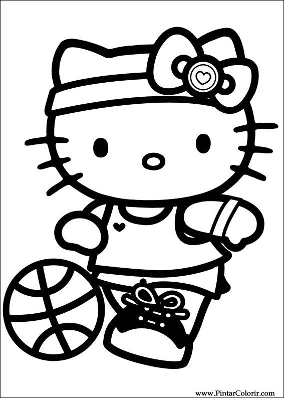 567x794 Drawings To Paint Amp Colour Hello Kitty