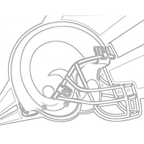 500x500 Louis Rams Helmet Sketch For Canvas Painting