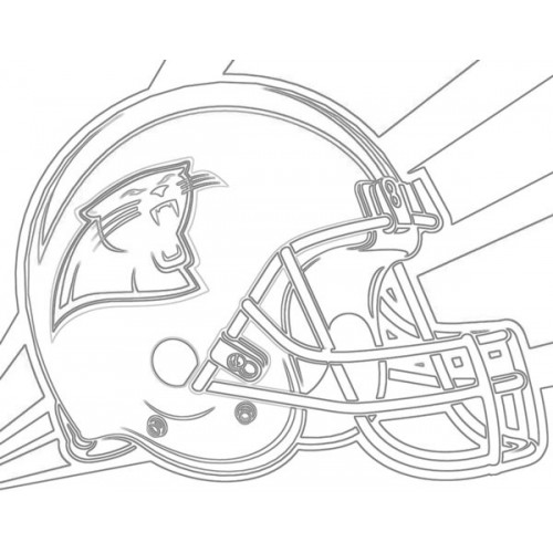 500x500 Panthers Helmet Sketch For Canvas Painting