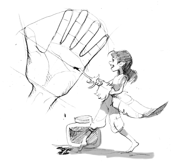 570x545 To Draw Small Hands The Story Elves