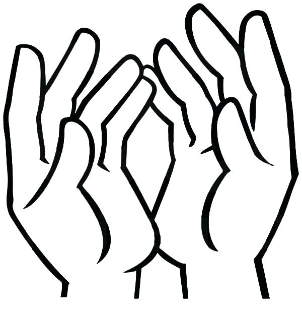 600x627 Helping Hands Coloring Page Drawing Hand Coloring Page Coloring