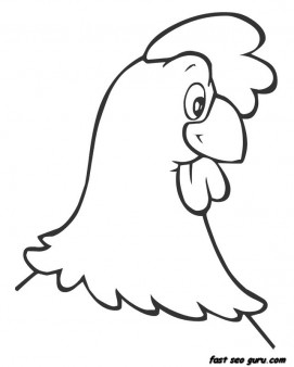 271x338 Print Out Farm Hen Face Coloring Book Pages