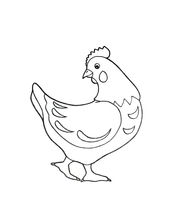 600x776 Hen Coloring Page This Happy Hen Needs Some Colors Download