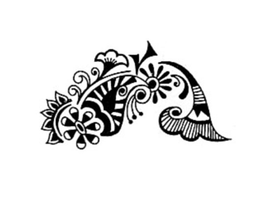 550x400 Drawn Mehndi Simple