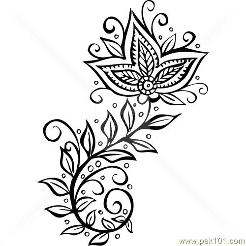 500x500 Simple Henna Designs Clipart