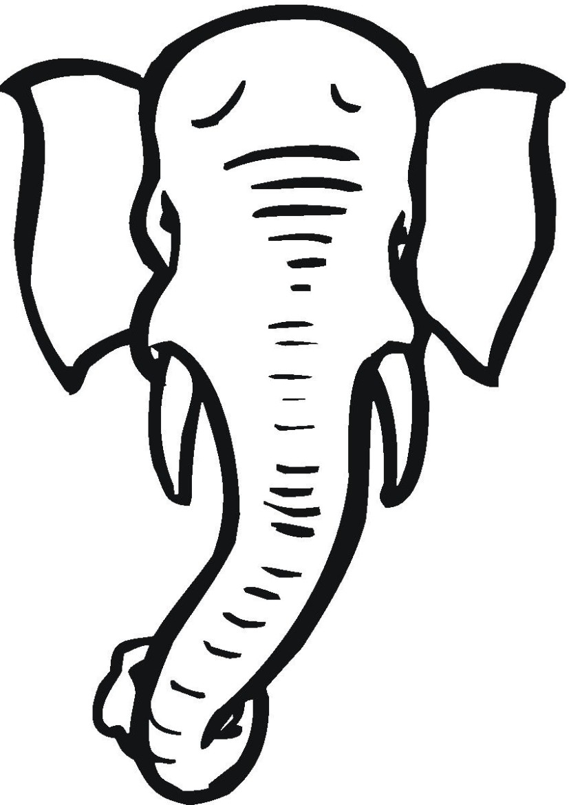 830x1170 Elephant Head Clipart