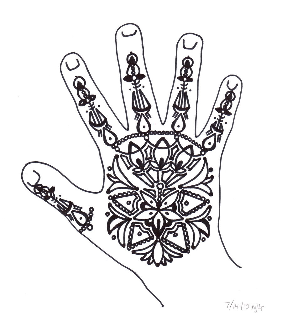 900x1057 Henna Hand Drawing