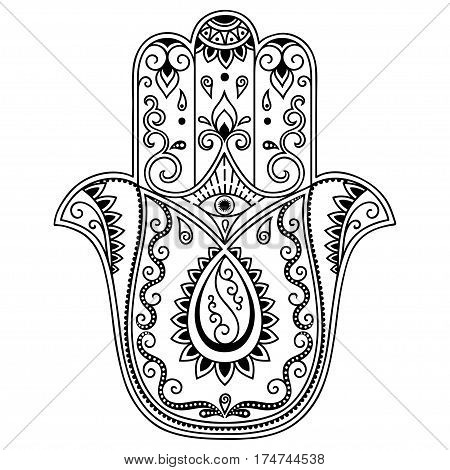 450x470 Vector Hamsa Hand Drawn Symbol. Vector Amp Photo Bigstock