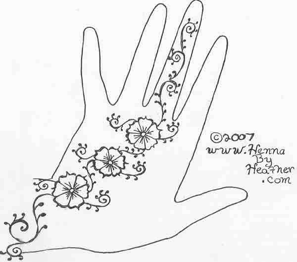 600x529 27 Cool Simple Mehndi Design Drawings