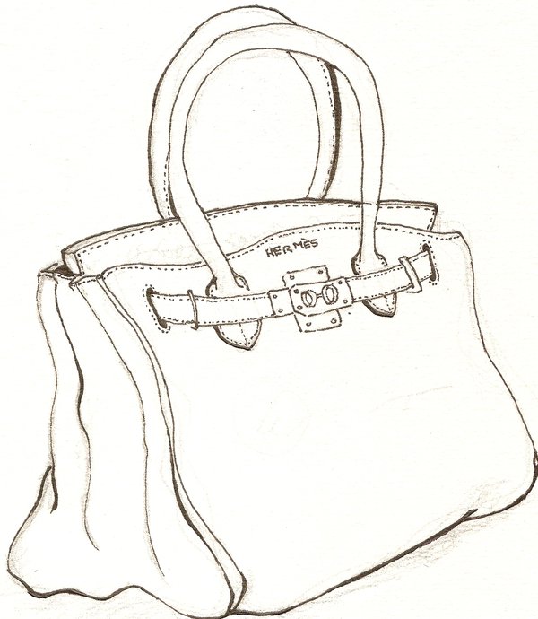 600x690 Pin By Beverley Mills On Line Drawings Bag