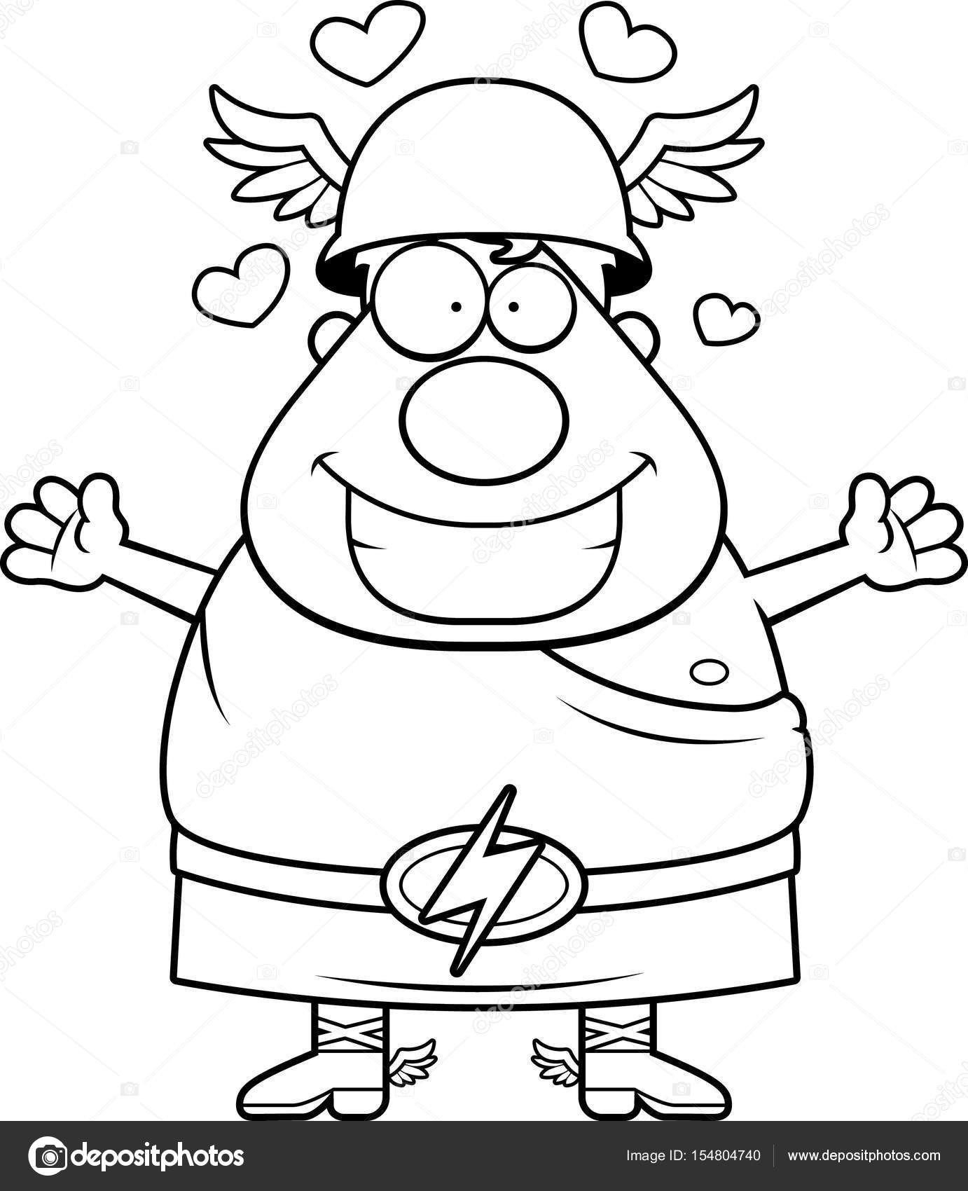 1382x1700 Cartoon Hermes Hug Stock Vector Cthoman