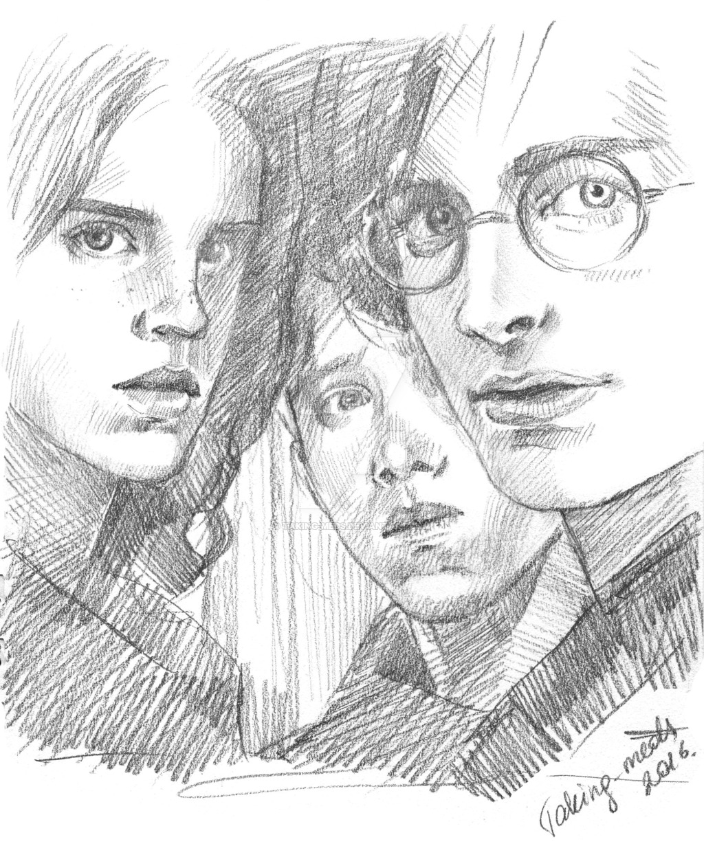 Harry Potter Ausmalbilder Harry Ron Hermine - Hermione Granger Coloring