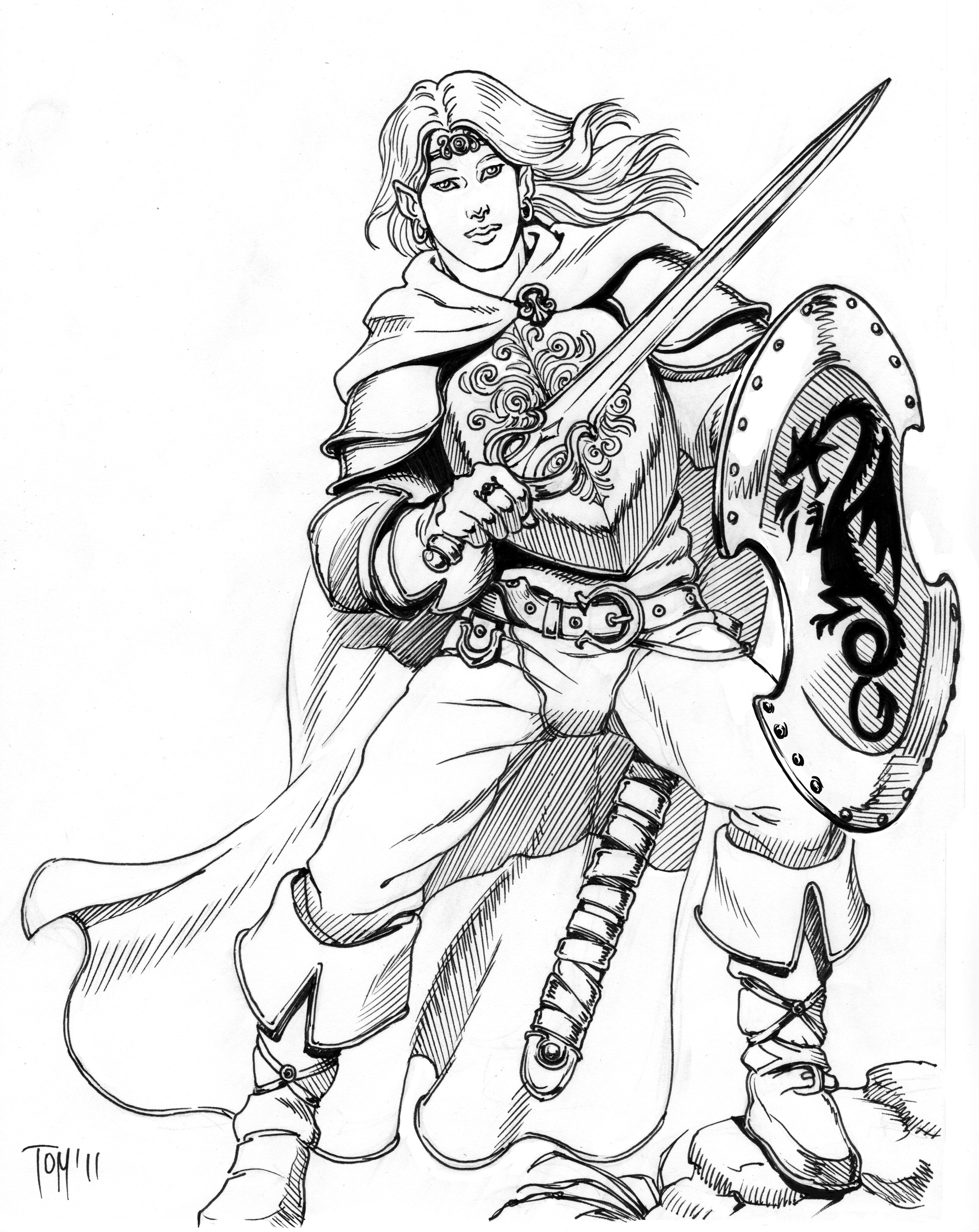 2550x3208 Elf Hero By Solidtom