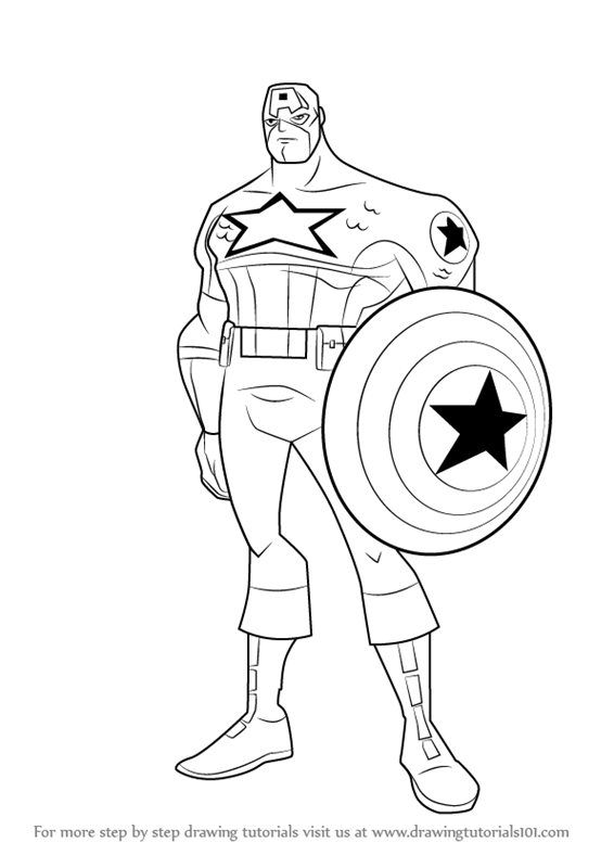 566x800 Learn How To Draw Captain America From The Avengers