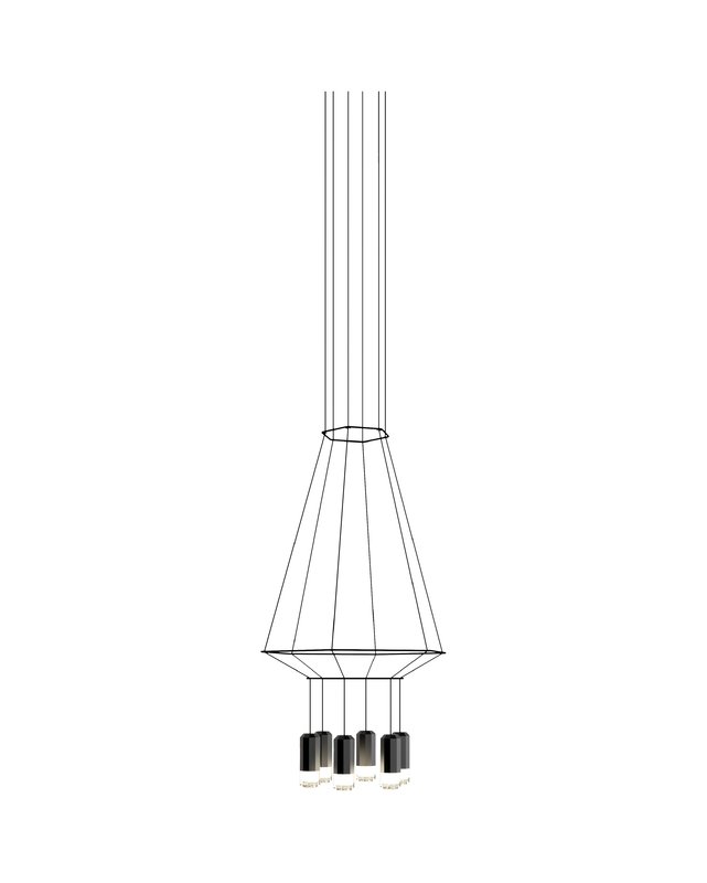 641x800 Vibia Wireflow 3d Hexagon 6 Light Kitchen Island Pendant Amp Reviews