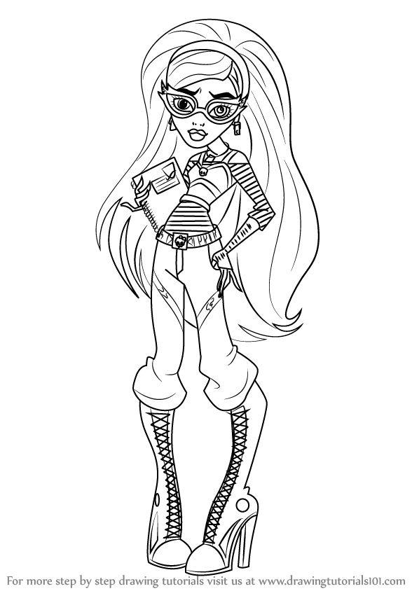 598x844 Learn How To Draw Ghoulia Yelps From Monster High (Monster High