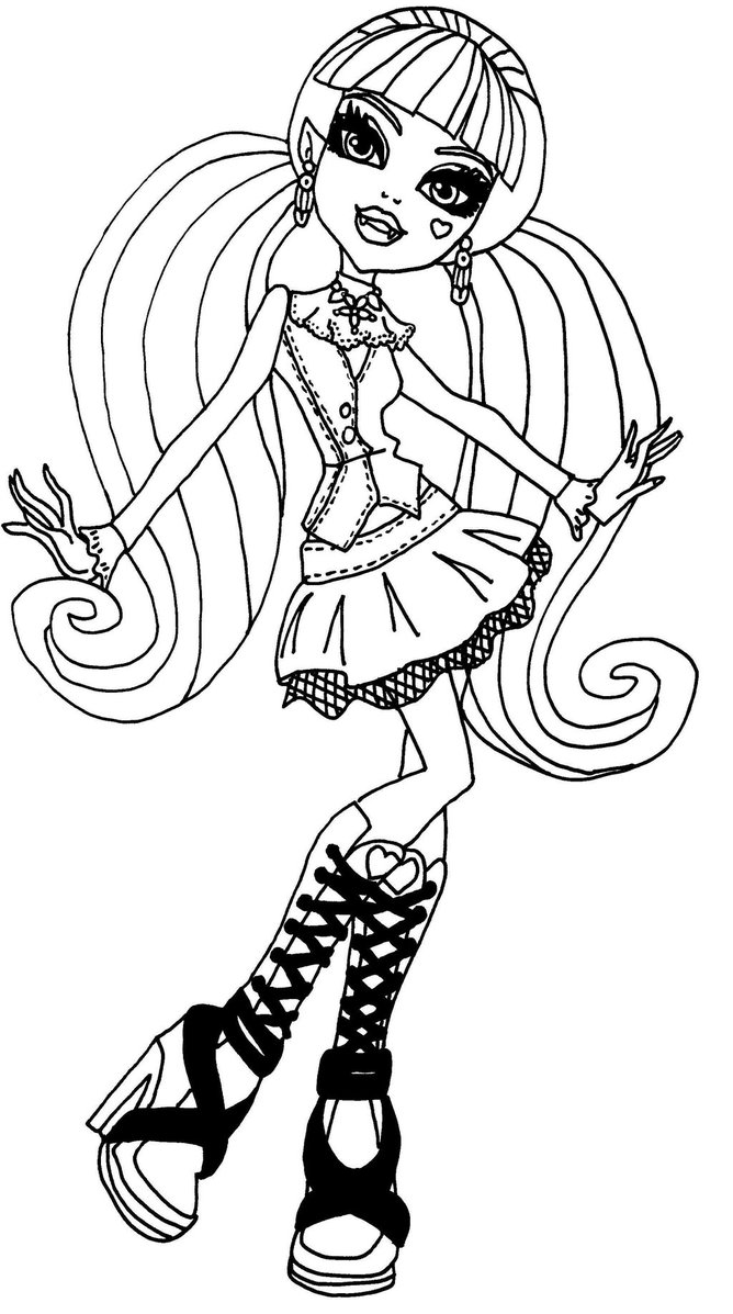 668x1197 Monster High Coloring Pages Draculaura