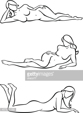 355x483 Sketch Style Isolated Female Figure, Traced From My Own Artwork