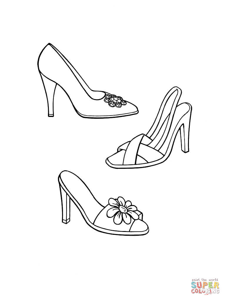 768x1024 High Heel Shoe Coloring Page Free Printable Coloring Pages