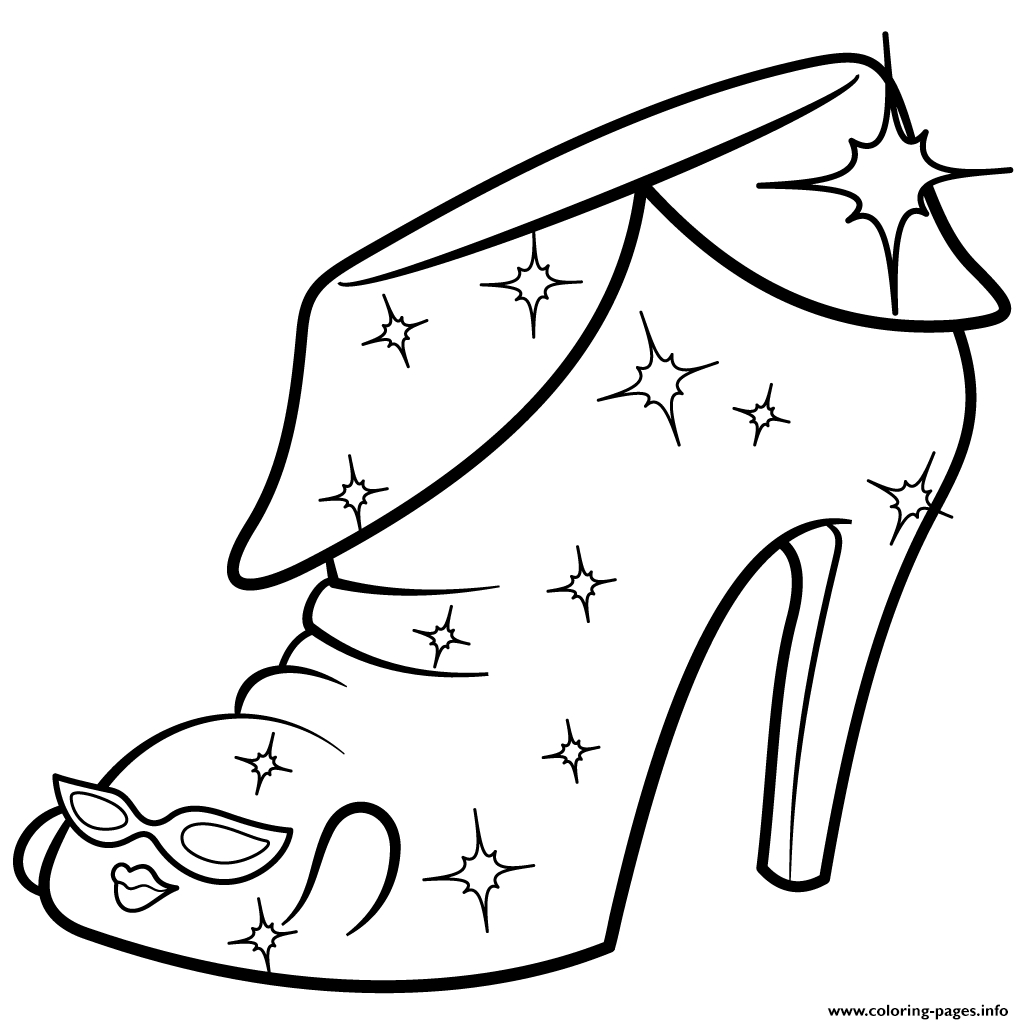 1024x1024 High Heel Shopkins Coloring Page Printable