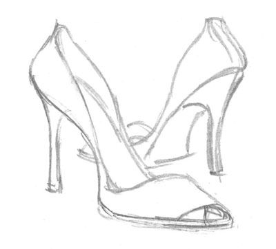 400x362 Learn How To Draw High Heels