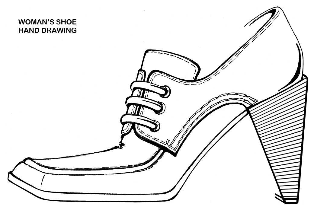 1040x696 Drawn Heels Woman Shoe