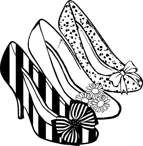 589x600 High Heeled Shoes Clip Art
