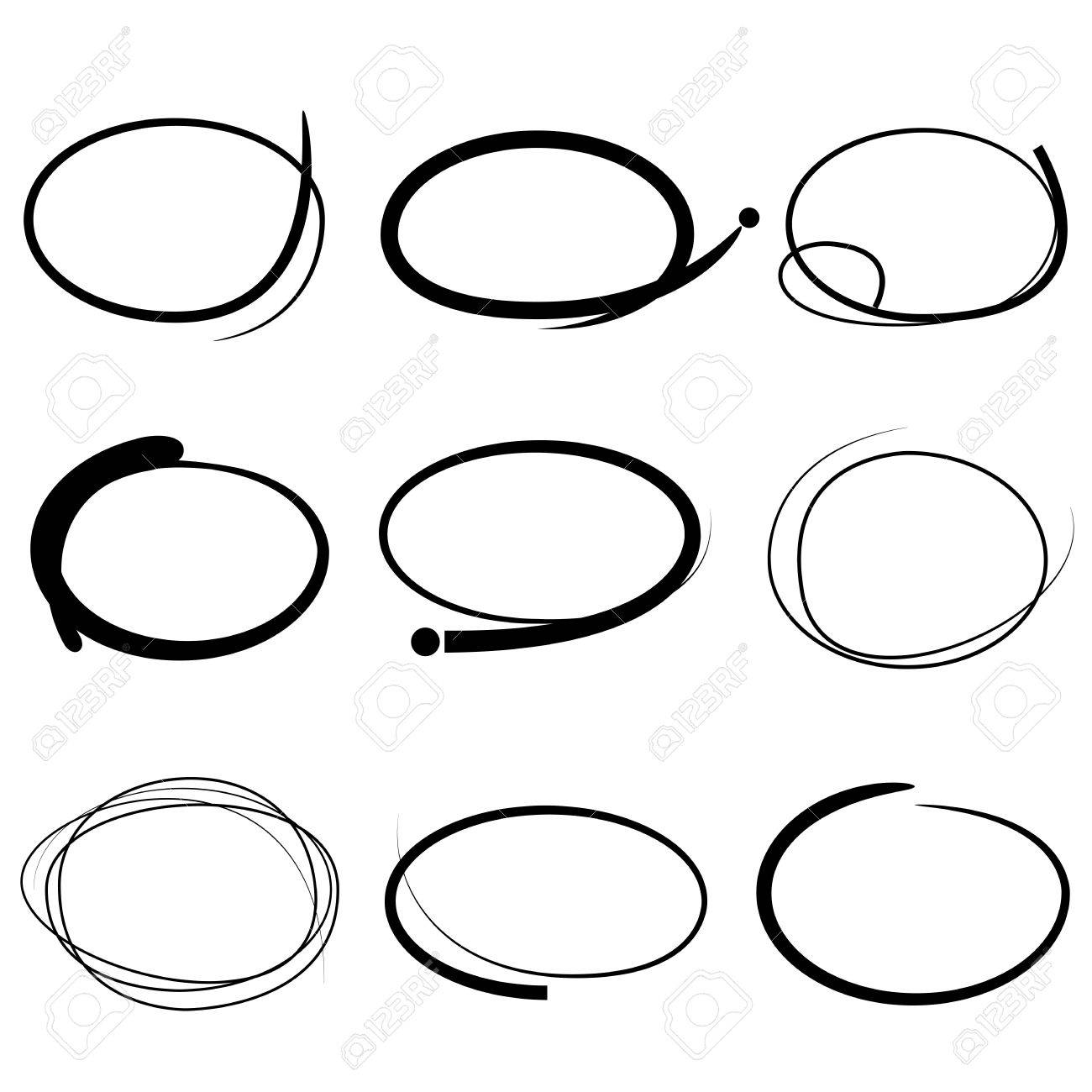 1300x1300 Highlighter Circle Set Royalty Free Cliparts, Vectors, And Stock