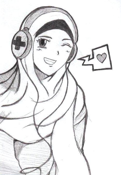 469x674 Hijab Girl Anime By Judastranger