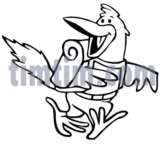 575x505 Free Drawing Of A Bird Hiker Bw From The Category Birds Amp Insects