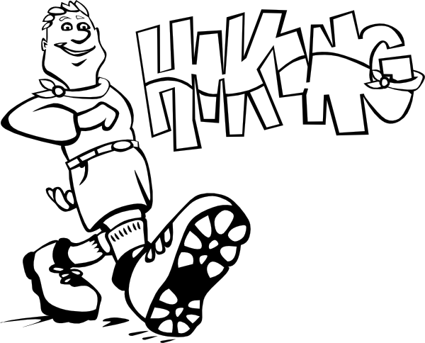 600x484 Hiking Boots Clip Art
