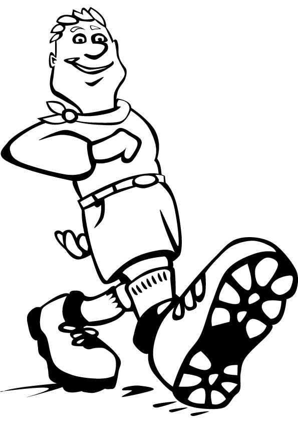 595x842 Download Free Hiking Fun Coloring Page