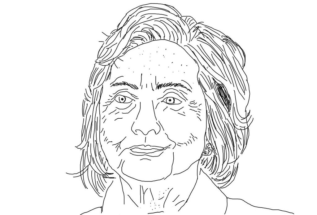 1024x694 Hillary Clinton Sketch By Cooperwallace