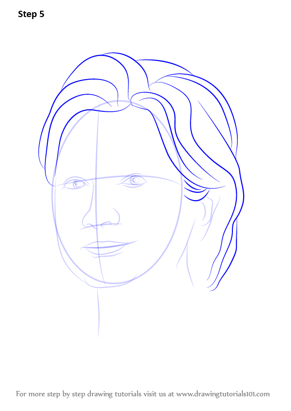 596x842 Learn How To Draw Hillary Clinton (Politicians) Step By Step