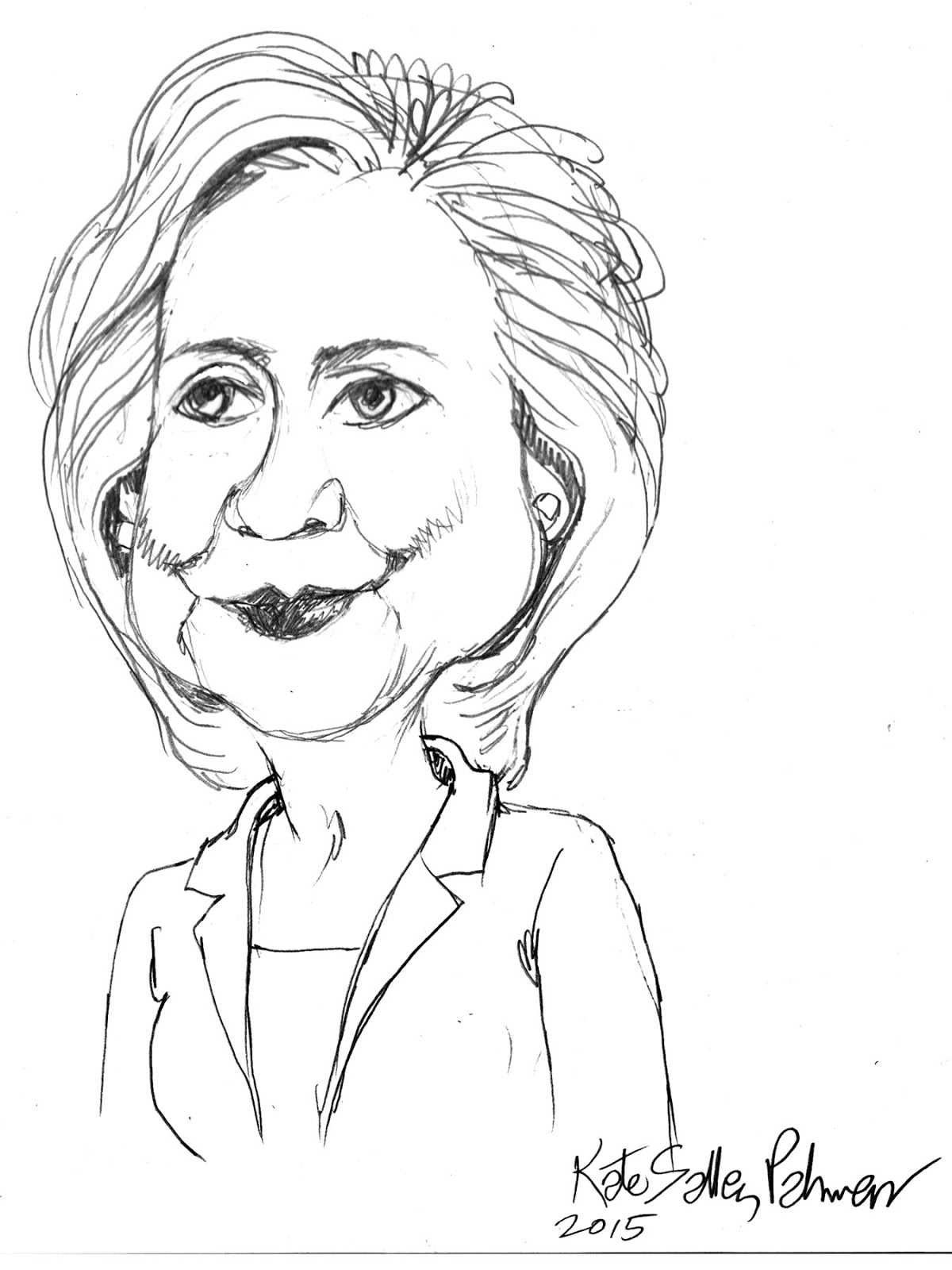 1200x1600 Pretty Is As Pretty Does Sketch Of Hillary Clinton