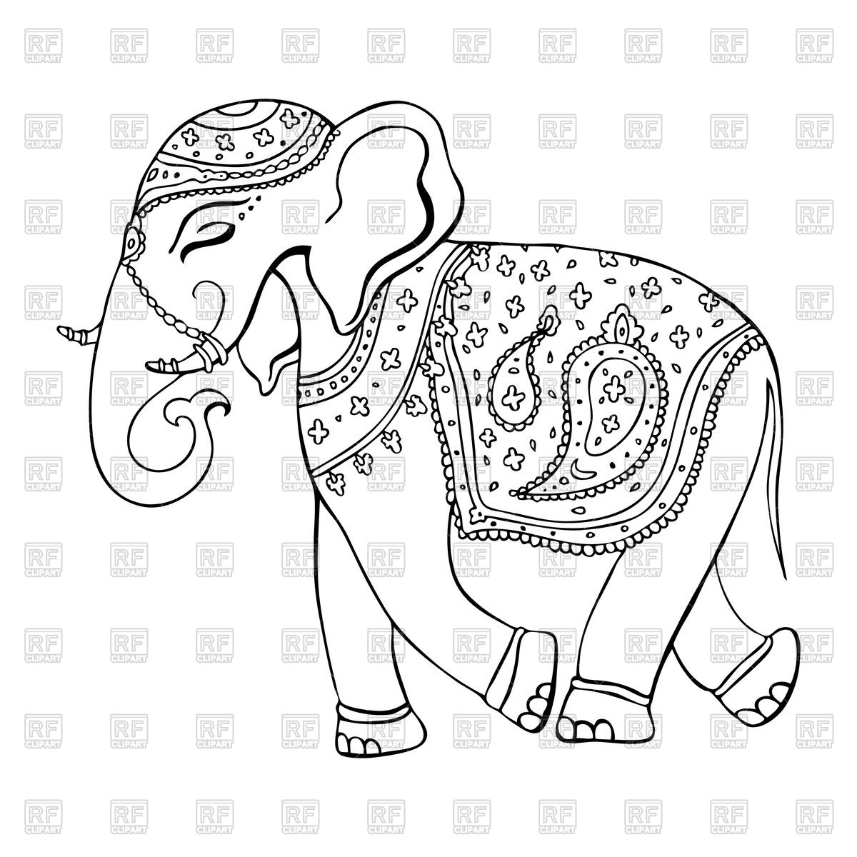 1200x1200 Elephant In Indian Style