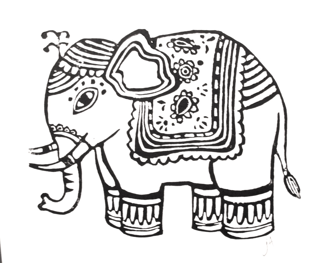 1139x910 Elephant Drawing Design