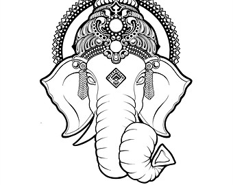 340x270 Ganesha And Mandala Tattoo